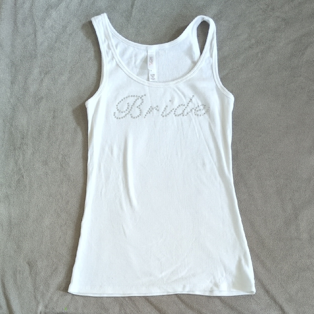 Gilligan & O'Malley White Bride Tank Top